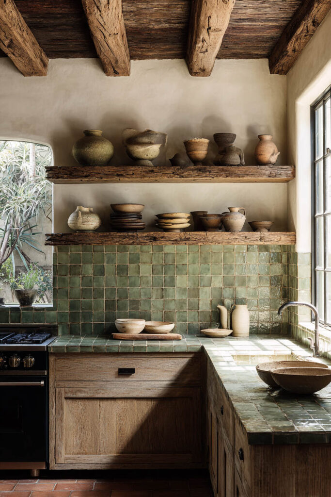 Looking for a kitchen style that feels fresh but timeless? Sage green offers the perfect balance of earthy and modern. Whether paired with rustic beams or marble counters, it always looks chic. Save your favorite ideas and click through for more inspiration.