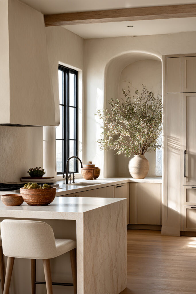 This kitchen backsplash inspiration is all about natural materials. Stone and clay finishes bring warmth and character to any space. These ideas feel collected, not trendy. Pinterest can’t get enough of this cozy kitchen style. Tap through to explore and follow for more home decor ideas.