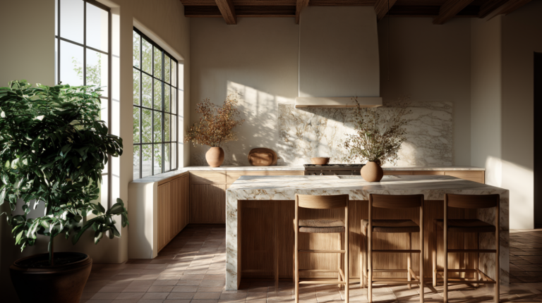 Kitchen Stone & Clay Tile Backsplashes That Feel Warm, Timeless, and Lived-In
