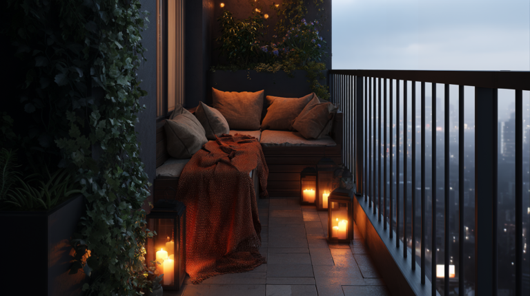 Dark and Cozy Balcony Ideas for Apartment Living