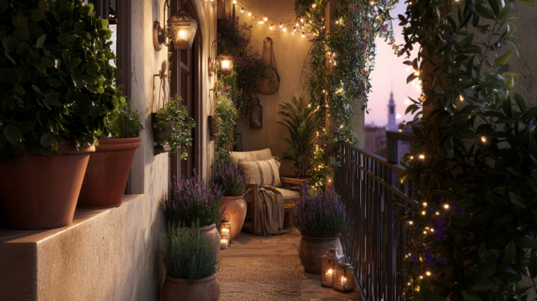 Mediterranean Balcony Lighting Ideas for Warm Summer Nights